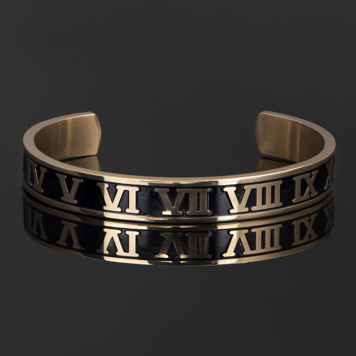 Carus Roman Numeral Cuff Bracelet.